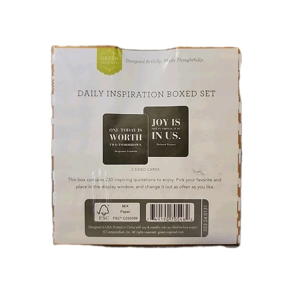 230 Daily Inspiration Motivational Quotes Paper Double Sided +Display Box SEALED